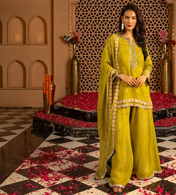 Zarina Aqua Chiffon Co-ord set